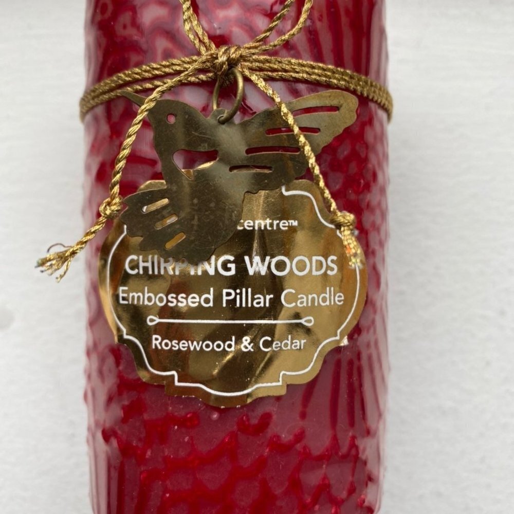 NWT Embossed Candle - Rosewood and Cedar